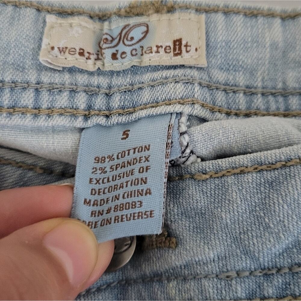 Wear it Declare it Light Blue Wash Juniors Twee Boho Casual Skinny Jeans - Picture 6 of 7